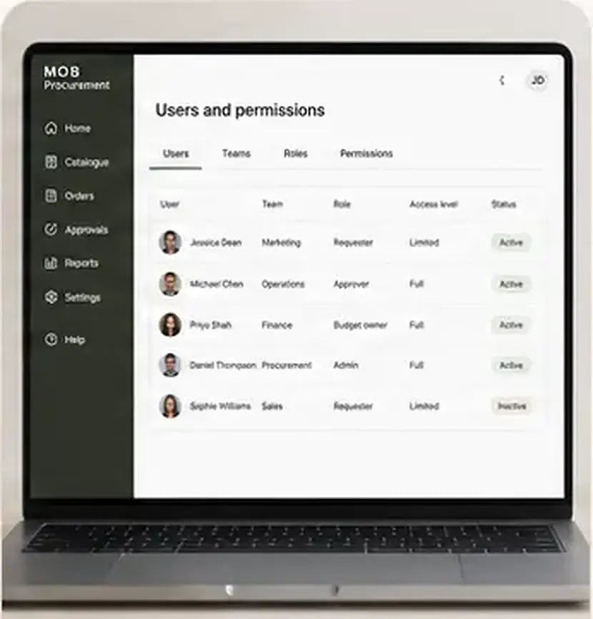 Users and permissions