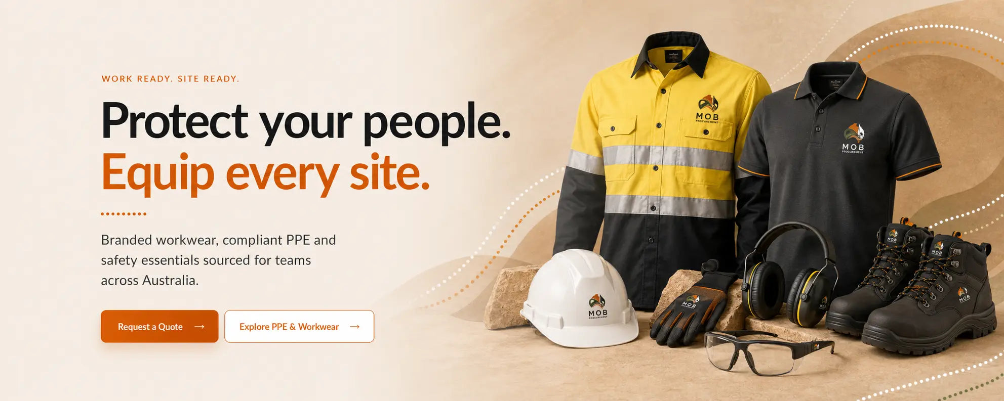 Protect your people and equip every site with branded workwear, compliant PPE and safety essentials